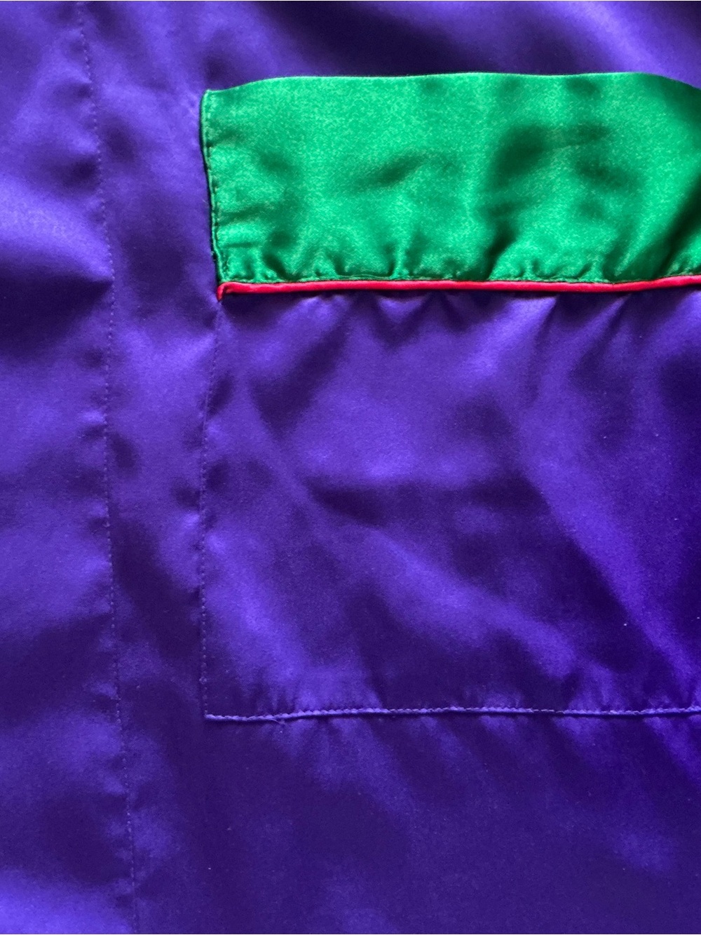 90s vintage Victoria’s Secret gold label satin robe purple and green size small - Picture 3 of 7